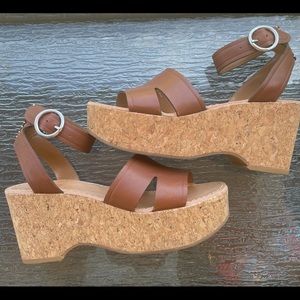Dolce Vita Chestnut Platform Wedges